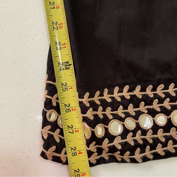 Anthropologie Raga Natasha Black Cotton Mirrored Jumpsuit Size Medium - Picture 15 of 16